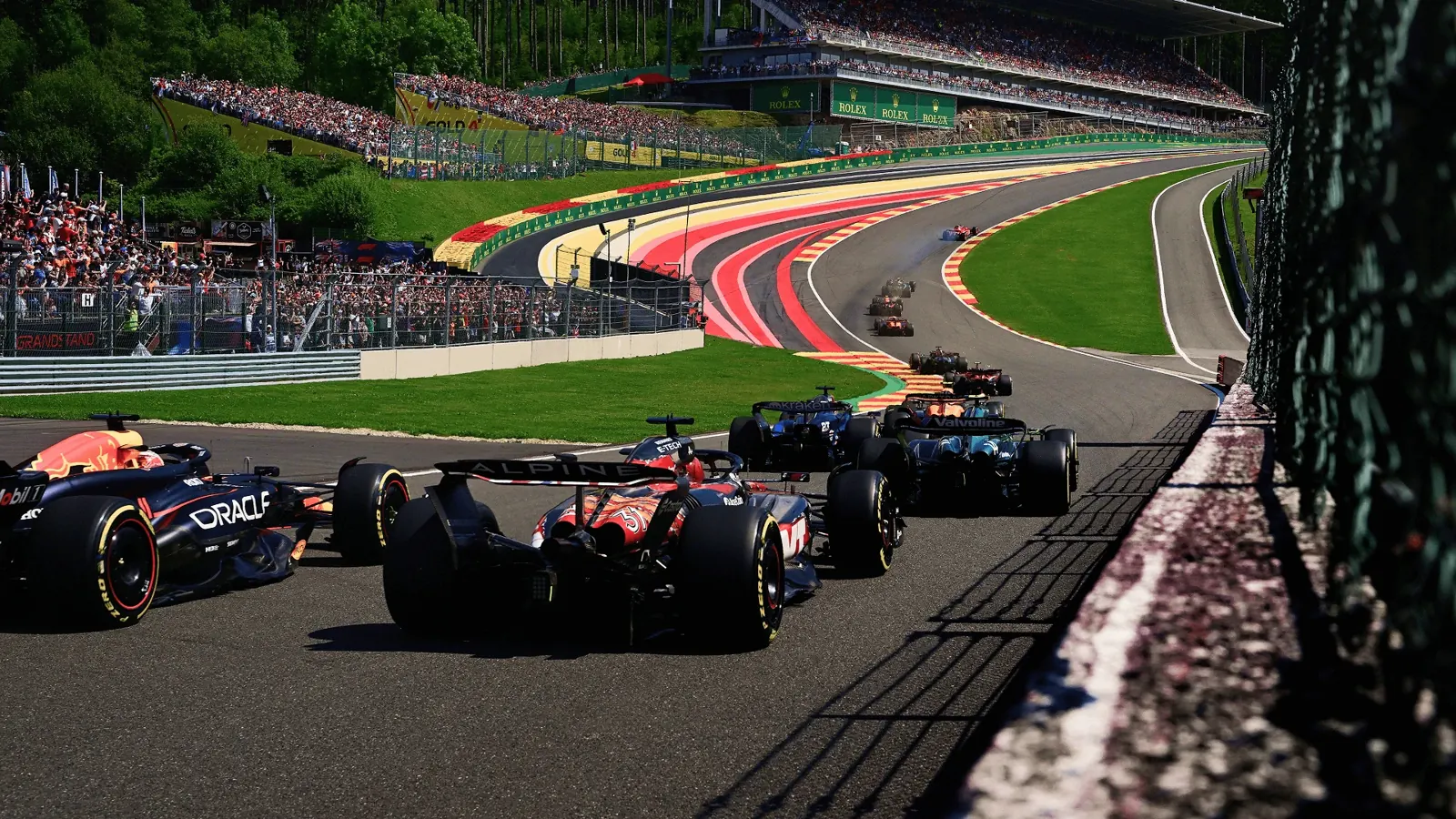 Imagen oficial de Formula 1 en el circuito de Spa-Francorchamps